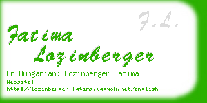 fatima lozinberger business card
